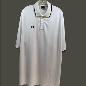 Under Armour Men’s Size XL White/Black Polo Shirt.